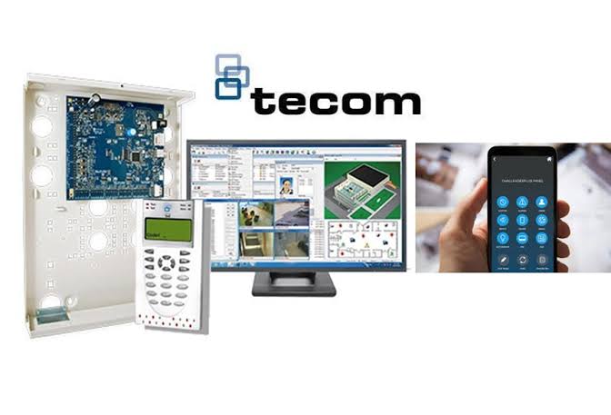 Tecom alarm and access control panel, software and app